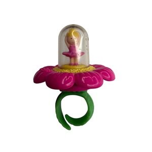 BLUEBIRD POLLY POCKET Ring Pink Flower Ballerina Vintage 1994 Kids Toy
